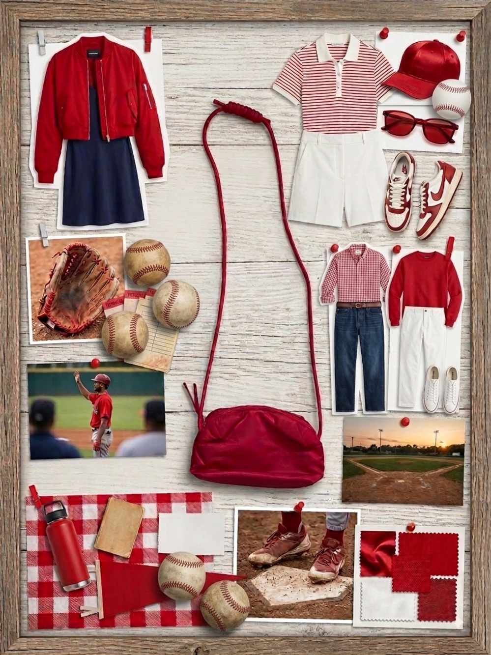 Vera Bradley Red Crossbody Lightweight Bag Game Day / Everyday